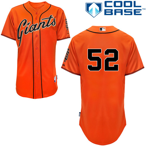 Yusmeiro Petit #52 Youth Baseball Jersey-San Francisco Giants Authentic Orange MLB Jersey